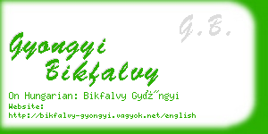 gyongyi bikfalvy business card